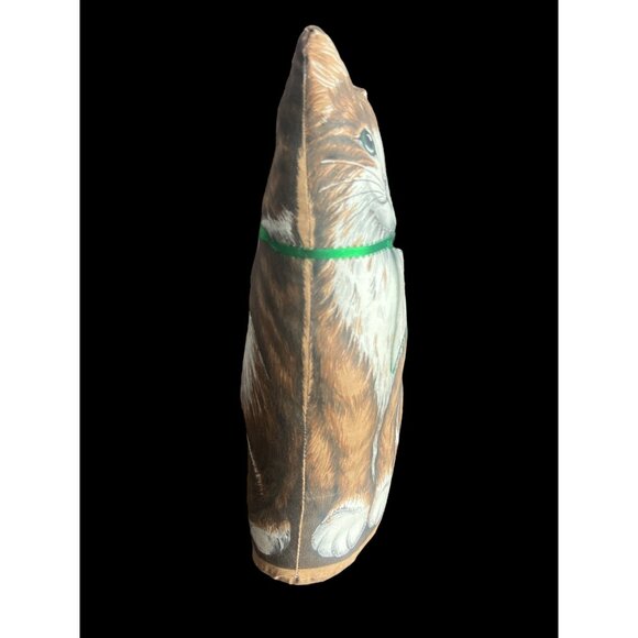 Vintage Handmade Sewn Brown Taby Cat Shaper Pillow 13” Life Like Animal Pillows - Picture 4 of 8